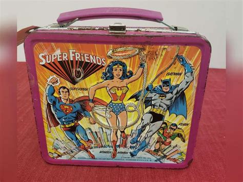 super friends metal lunch box for sale 